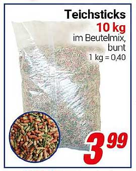 Teichsticks 10 kg im Beutelmix, bunt