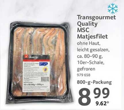 Transgourmet Quality MSC Matjesfilet