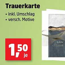Trauerkarte - inkl. Umschlag und verschiedenen Motiven
