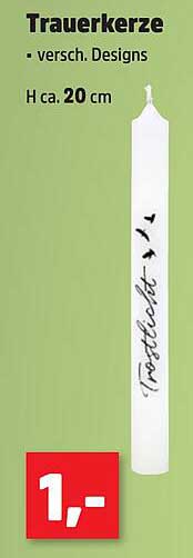 Trauerkerze - versch. Designs