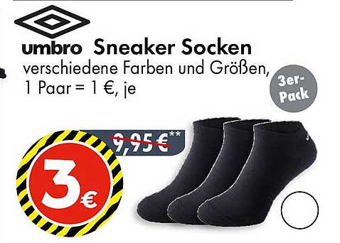 Umbro Sneaker Socken 3er-Pack