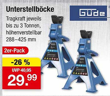 Unterstellböcke im 2er-Pack von Güde - Ideal für Ihre Werkstatt