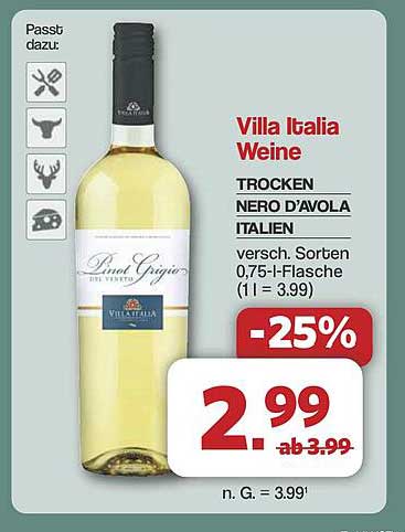 Villa Italia Weine - Trockener Nero d'Avola aus Italien