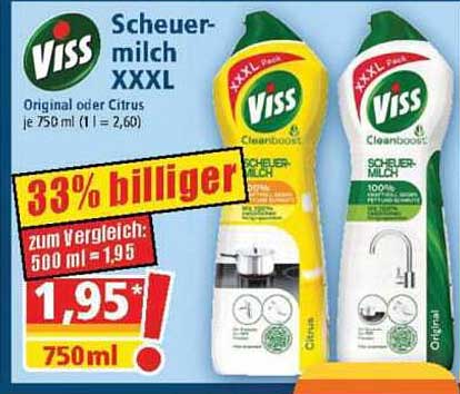 Viss Scheuermilch XXXL Original oder Citrus 750 ml