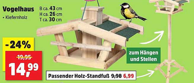 Vogelhaus aus Kiefernholz
