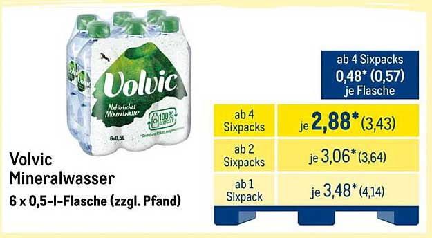 Volvic Mineralwasser 6 x 0,5 l-Flasche (zzgl. Pfand)