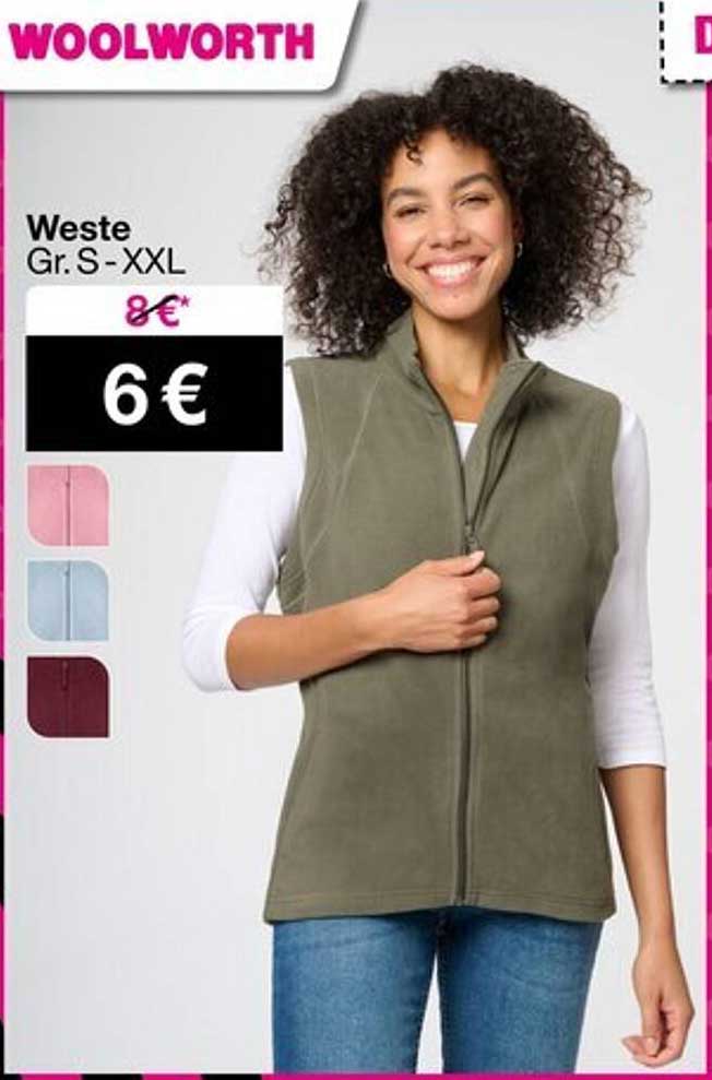 Weste Gr. S-XXL - jetzt nur 6€ statt 8€