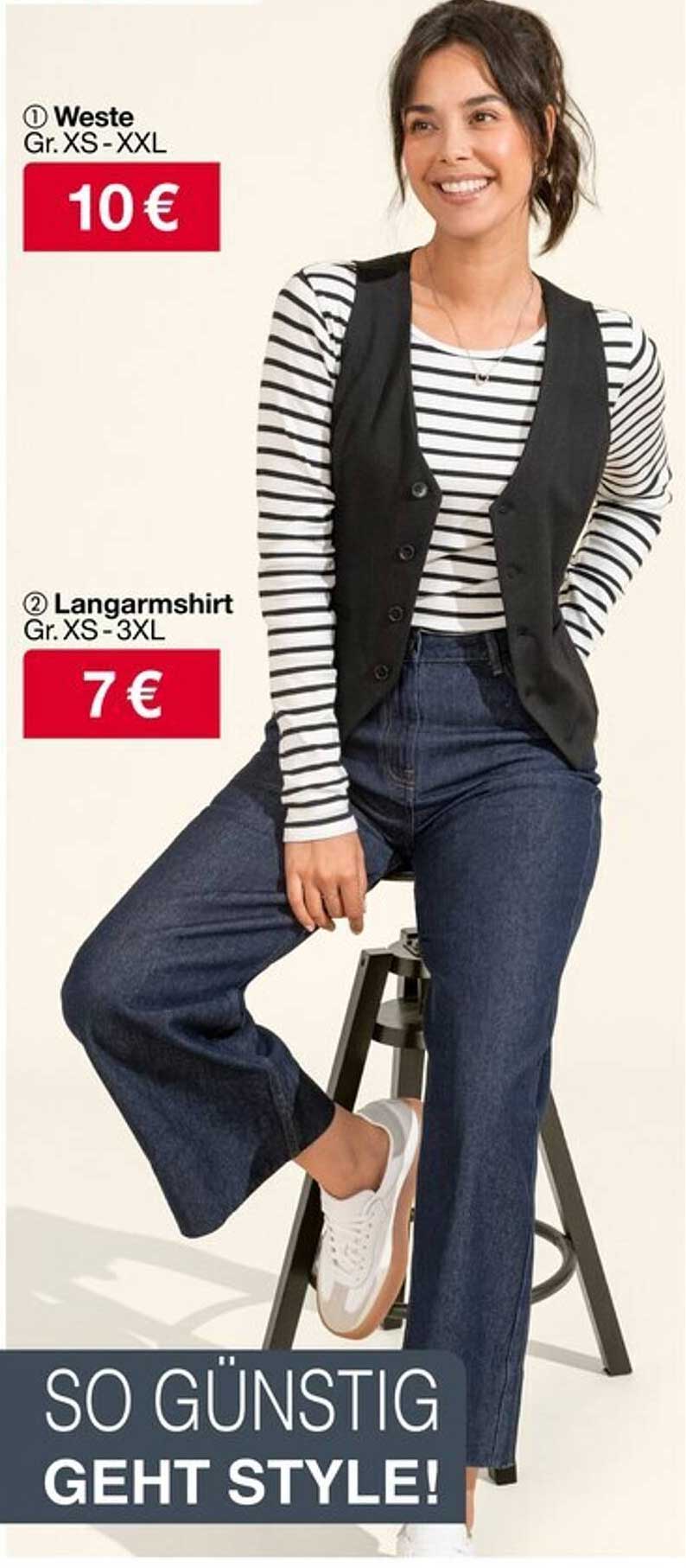 Weste und Langarmshirt im Set