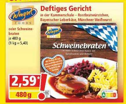 Wingert Schweinebraten in der Kammer Schale