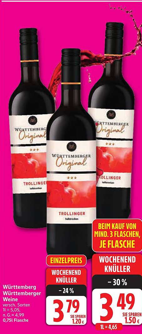 Württemberg Württemberger Weine – Trollinger halbtrocken