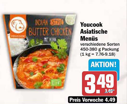 Youcook Asiatische Menüs - Butter Chicken