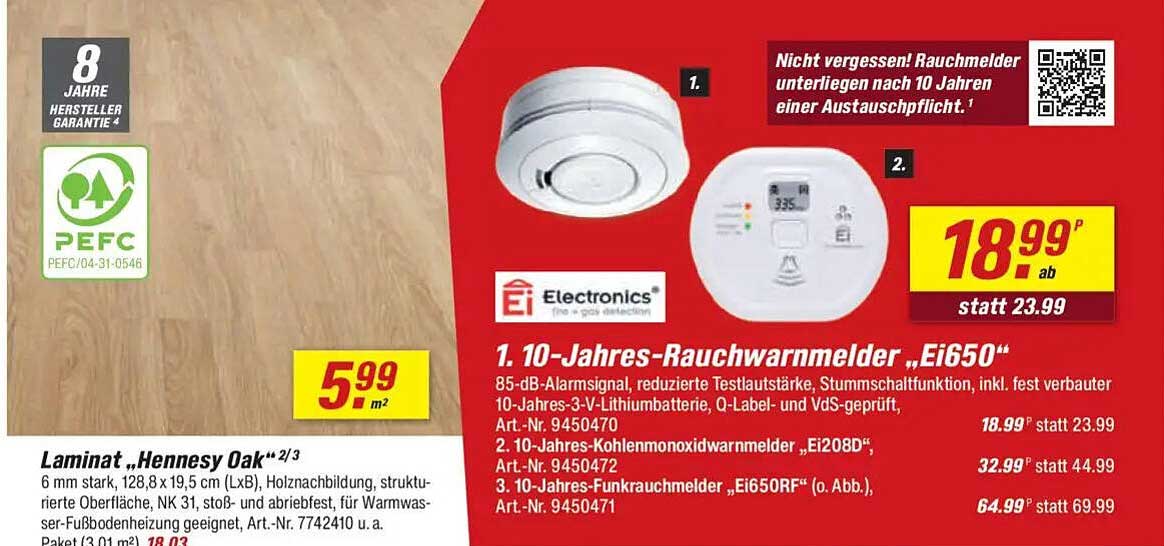 10-Jahres-Rauchmelder „Ei650“