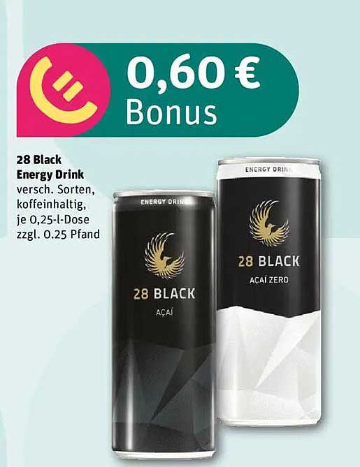 28 Black Energy Drink - verschiedene Sorten