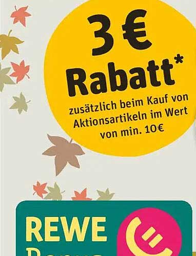3 € Rabatt beim Kauf von Aktionsartikeln im Wert von min. 10 €
