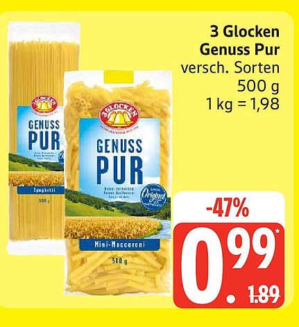 3 Glocken Genuss Pur - verschiedene Sorten 500 g