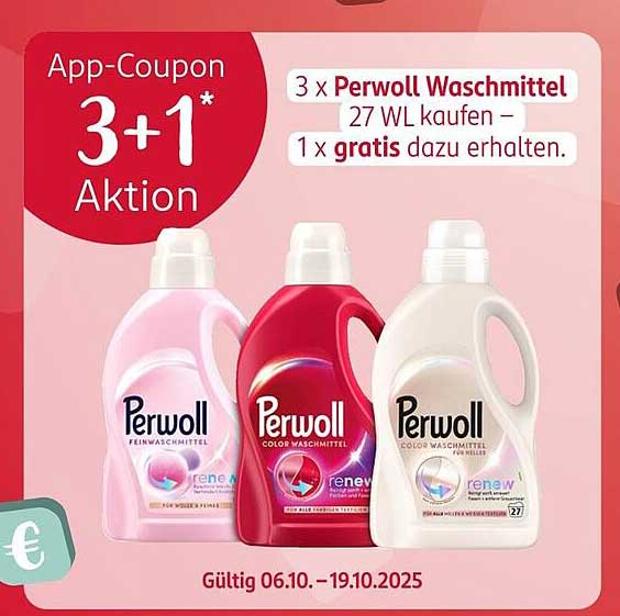 3 x Perwoll Waschmittel 27 WL kaufen – 1 x gratis dazu erhalten!