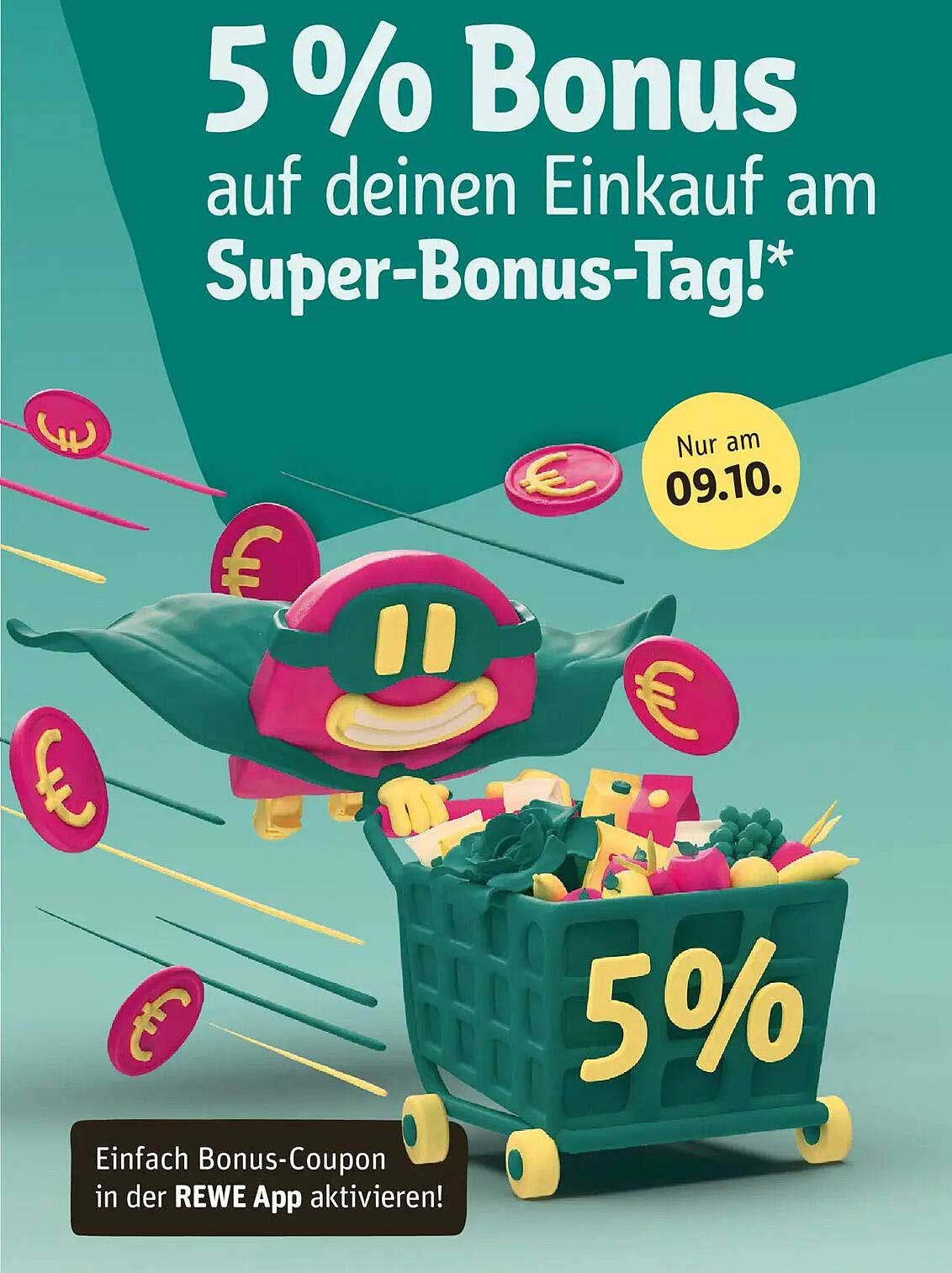 5 % Bonus auf deinen Einkauf am Super-Bonus-Tag!
