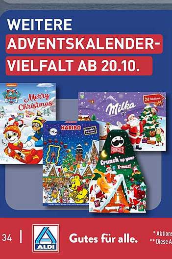 Adventskalender-Vielfalt ab 20.10.