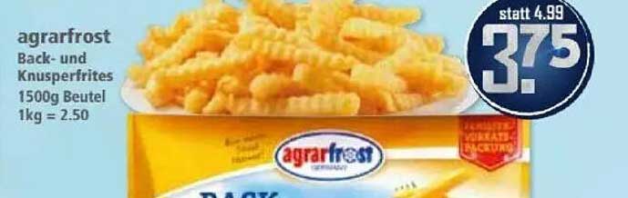 agrarfrost Back- und Knusperfrites 1500g Beutel