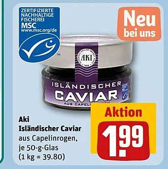 Aki Islandischer Caviar aus Capelinrogen, je 50-g-Glas