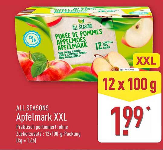 ALL SEASONS Apfelmark XXL 12 x 100 g