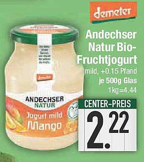 Andechser Natur Bio-Fruchtjoghurt mild, Mango