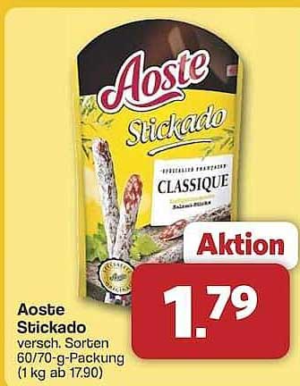 Aoste Stickado - Verschiedene Sorten 60/70-g-Packung