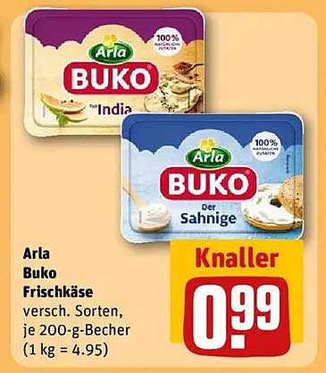 Arla Buko Frischkäse – Verschiedene Sorten