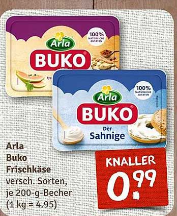 Arla Buko Frischkäse - verschiedene Sorten