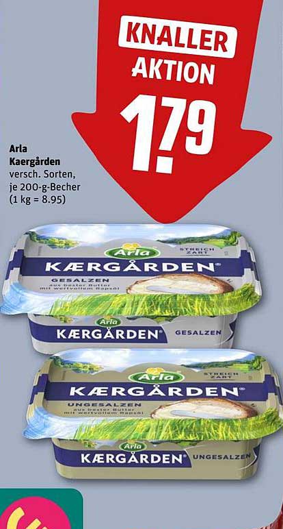 Arla Kærgården, verschiedene Sorten, je 200-g-Becher