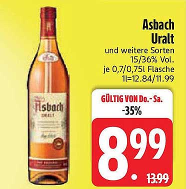 Asbach Uralt - 0,7l Flasche zum Vorteilspreis!