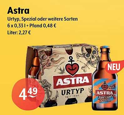 Astra Urtyp, Spezial oder weitere Sorten 6 x 0,33 l