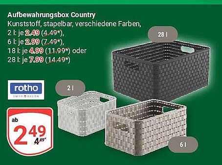 Aufbewahrungsbox Country