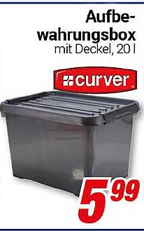 Aufbewahrungsbox mit Deckel, 20 l von Curver