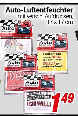 Auto-Luftfeuchter mit verschiedenen Aufdrucken, 17 x 17 cm