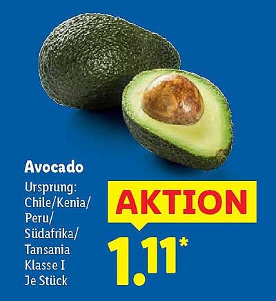 Avocado Aktion - Klasse I, je Stück