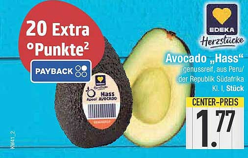 Avocado „Hass“ genussreif aus Peru/Südafrika - 1 Stück