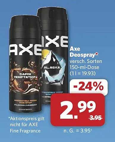 Axe Deospray verschiedene Sorten 150-ml-Dose