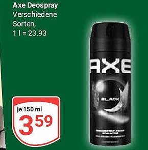 Axe Deospray - Verschiedene Sorten