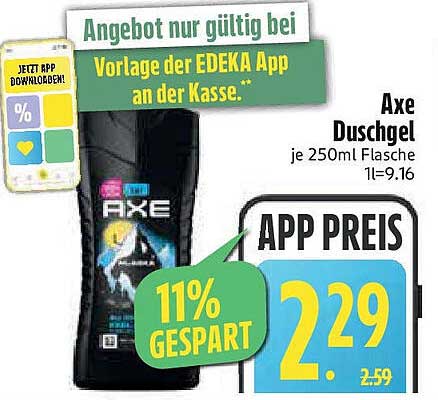 Axe Duschgel je 250ml Flasche