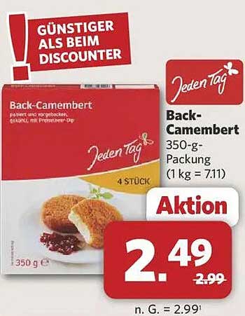 Back-Camembert 350-g-Packung