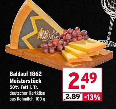 Balldauf 1862 Meisterstück 50% Fett i. Tr. deutscher Hartkäse aus Rohmilch, 100 g