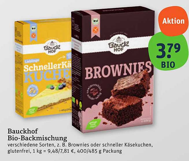 Bauckhof Bio-Backmischung – Brownies oder Schneller Käsekuchen