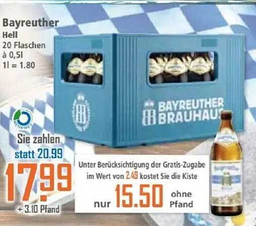 Bayreuther Hell – 20 Flaschen à 0,5 l