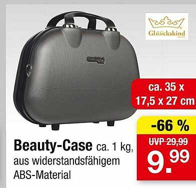 Beauty-Case ca. 1 kg, aus widerstandsfähigem ABS-Material