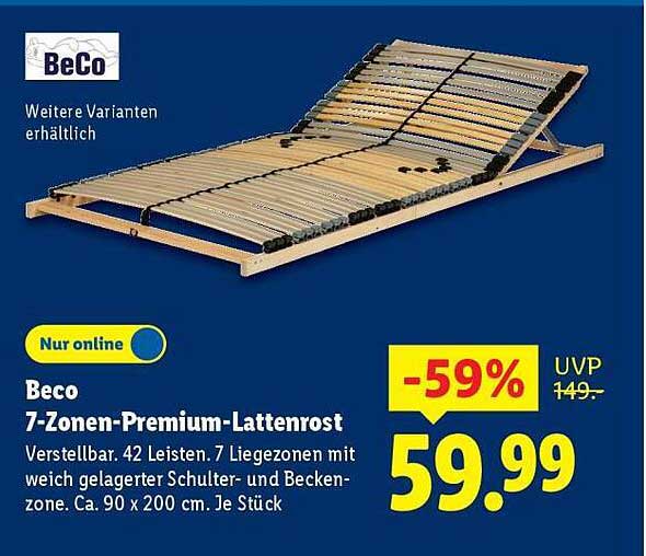Beco 7-Zonen-Premium-Lattenrost