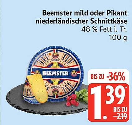Beemster mild oder Pikant niederländischer Schnittkäse
