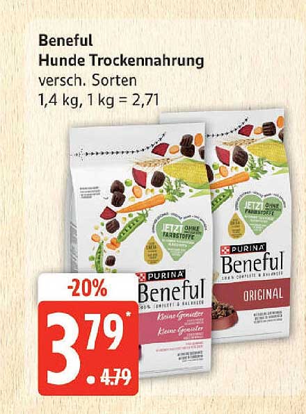 Beneful Hunde-Trockennahrung verschiedene Sorten 1,4 kg