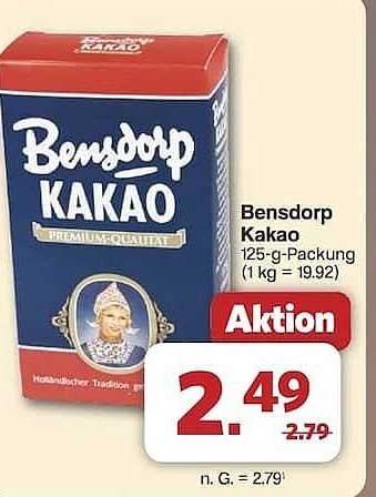 Bensdorp Kakao - Premium-Qualität 125-g-Packung