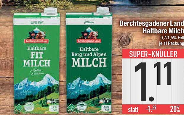 Berchtesgadener Land Haltbare Milch